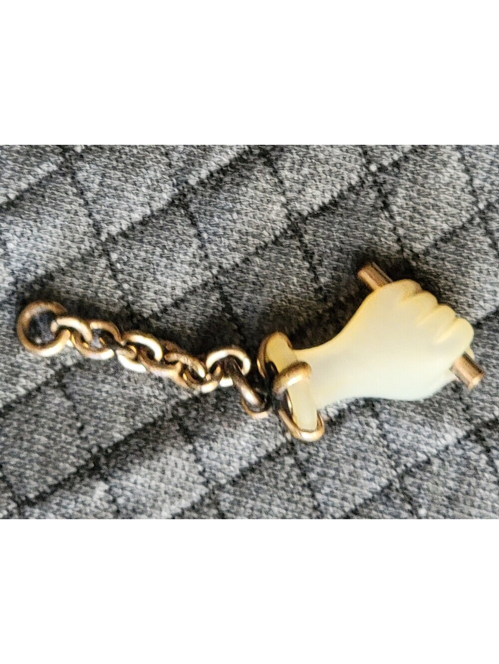 Vintage Antique mother of pearl figa style good luck charm.